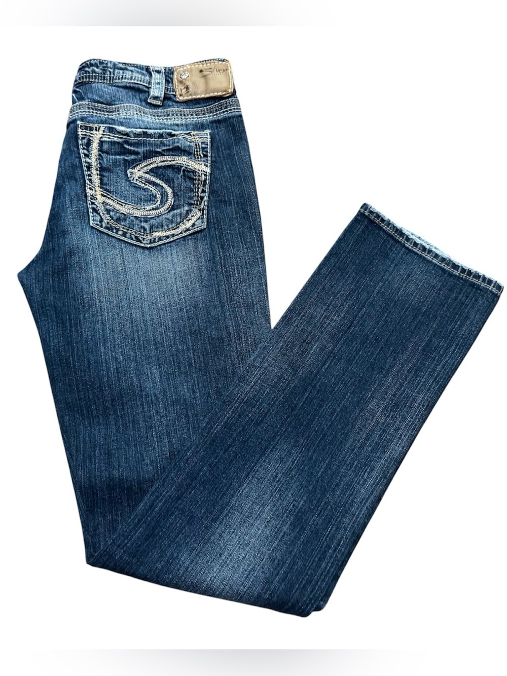 SILVER Aiko Baby Boot Jeans Size 30 Women’s Bootcut Dark Wash Stretch W30” L33”